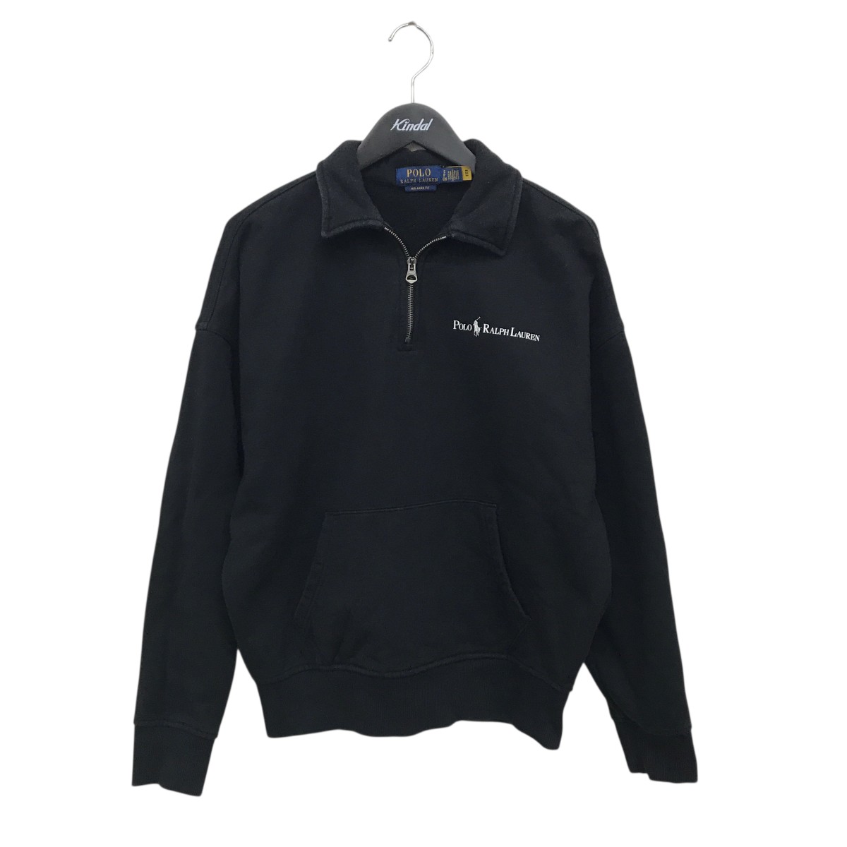 【中古】 POLO RALPH LAUREN　 ハーフジップスウェット ブラック サイズ：S 【280226】（ポロラルフローレン）