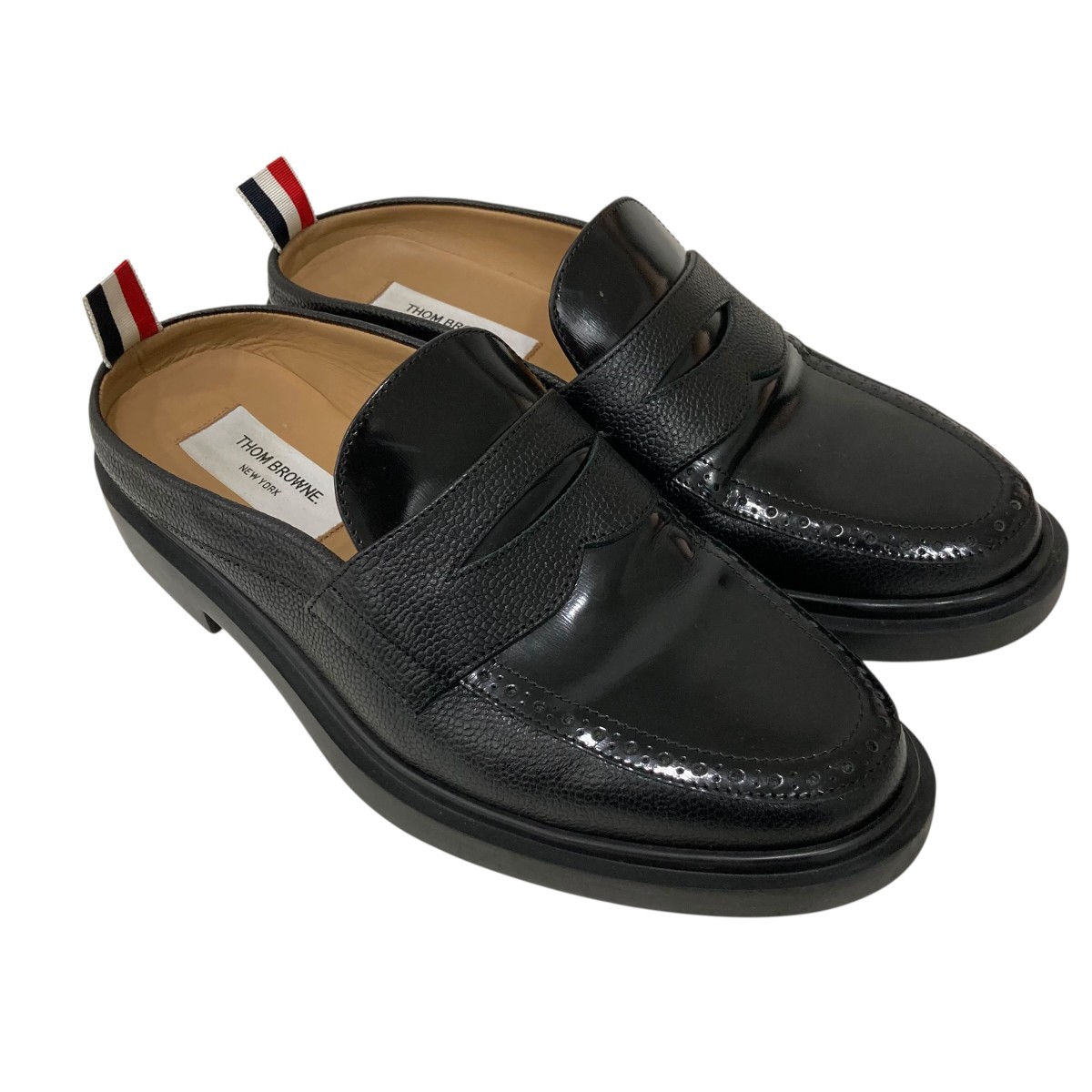 【中古】 Thom Browne　 ミュール ブラック サイズ：8 【280226】（トム・ブラウン）