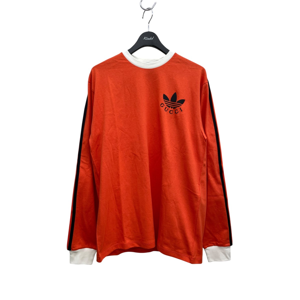 【中古】 GUCCI×adidas　 カットソー 722944 XJE1H オレンジ サイズ：M 【280226】（グッチ×アディダス）