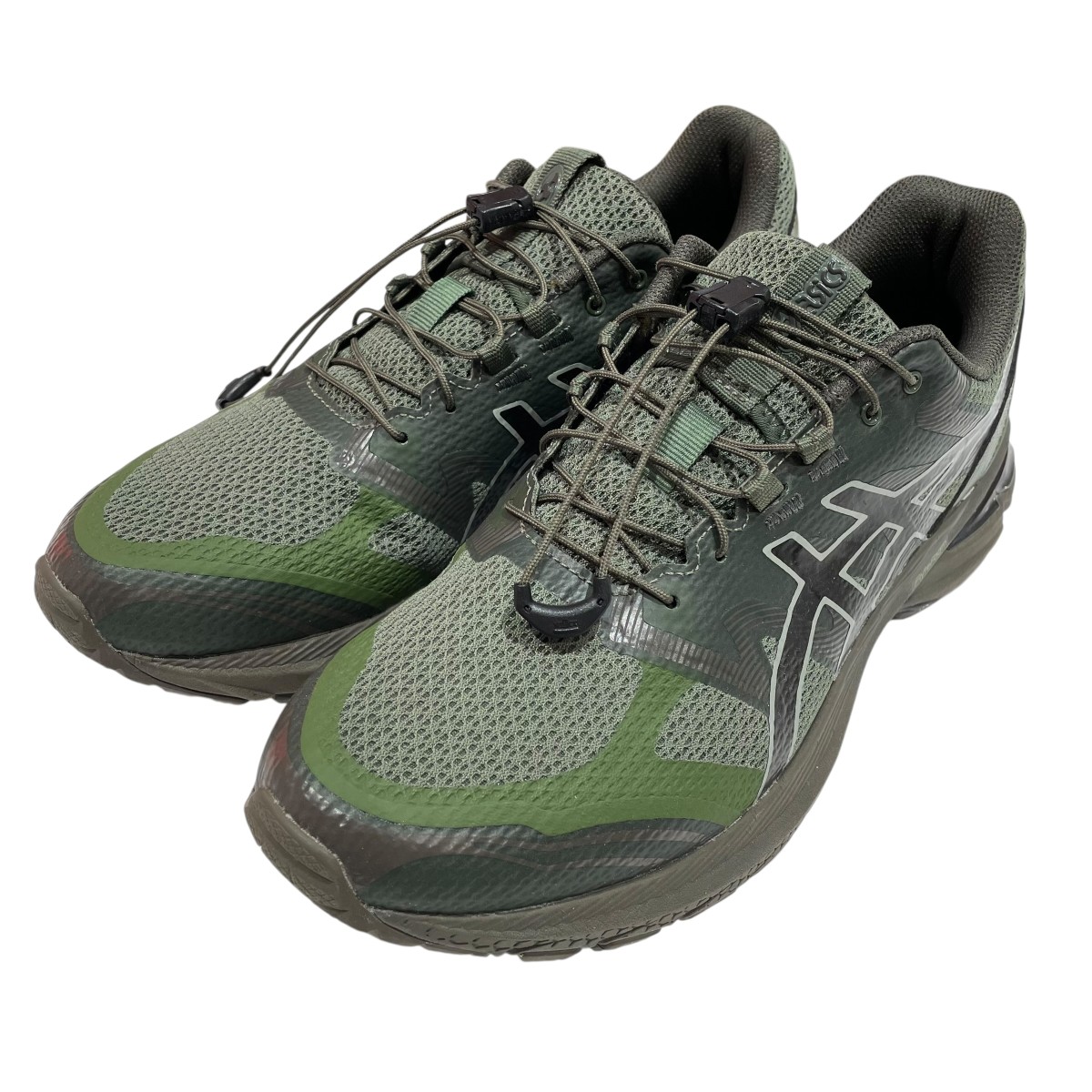【中古】 asics×SAN SAN GEAR Gel-Terrain Bronze Green Tarmac ローカットスニーカー 1203A744 グリーン サイズ：27.5cm 【価格見直し】