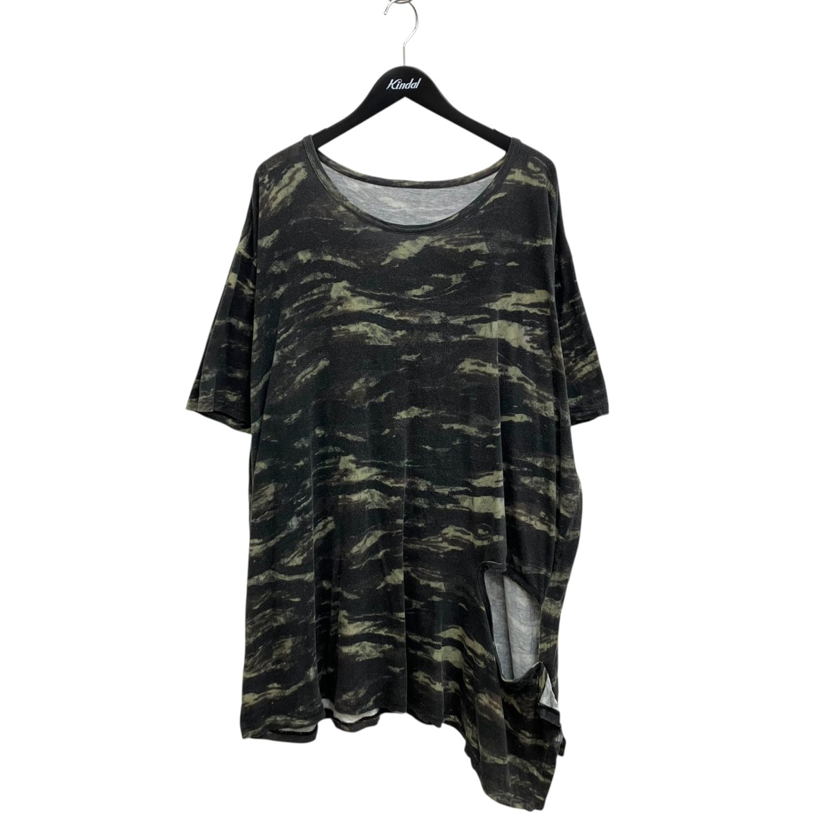 【中古】 GROUND Y　 DAL LEFT OPENING SHORT SLEEVE T-SHIRT Tシャツ GS-T07-017 オリーブ サイズ：3 【010326】（グラウンドワイ）