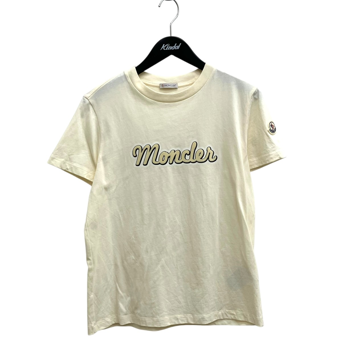 【中古】 MONCLER　 プリントTシャツ J20938C00016 829HP アイボリー サイズ：M 【010326】（モンクレール）