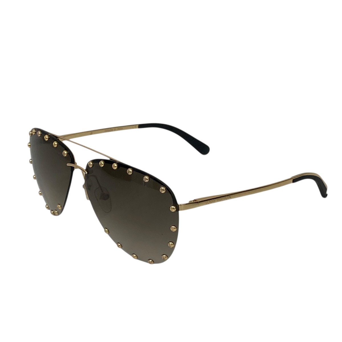 【中古】LOUIS VUITTON ザパーティティアドロップ 黒眼鏡 Z0926U ゴールド 大きさ：62□11 140 【010326】（ルイヴィトン）