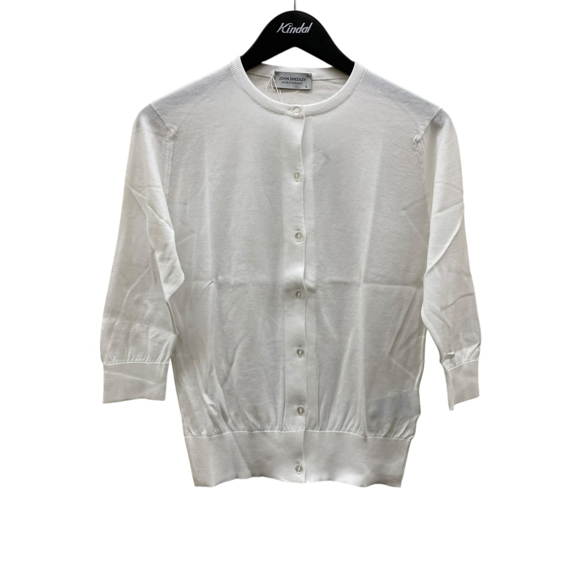 【中古】 JOHN SMEDLEY　 ニットカーディガン 226548 02 ホワイト サイズ：M 【280226】（ジョンスメドレー）