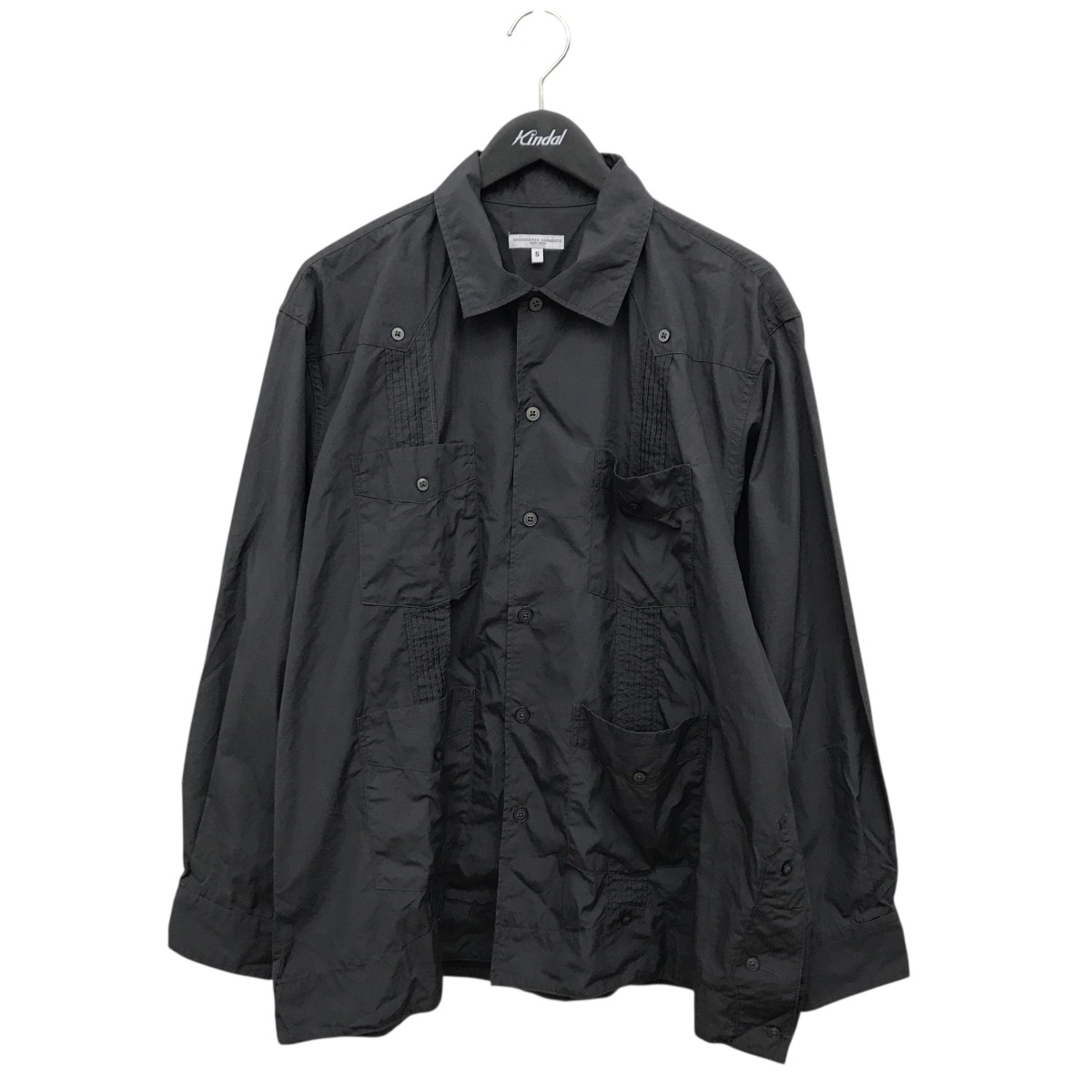 【中古】 Engineered Garments　 Guayabera Shirt ロングスリーブキューバシャツ チャコールグレー サイズ：S 【010326】（エンジニアドガーメンツ）