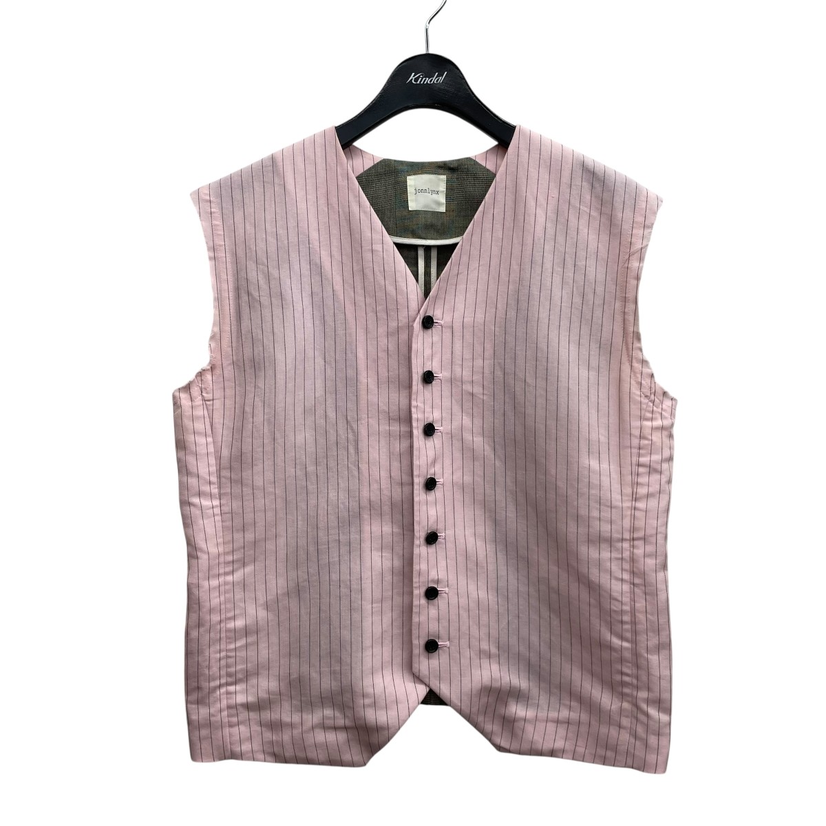 【中古】jonnlynx two tone gilet ツートーンジレ JL202-GI664 サクラ色 大きさ：F 【010326】（ジョン山猫）
