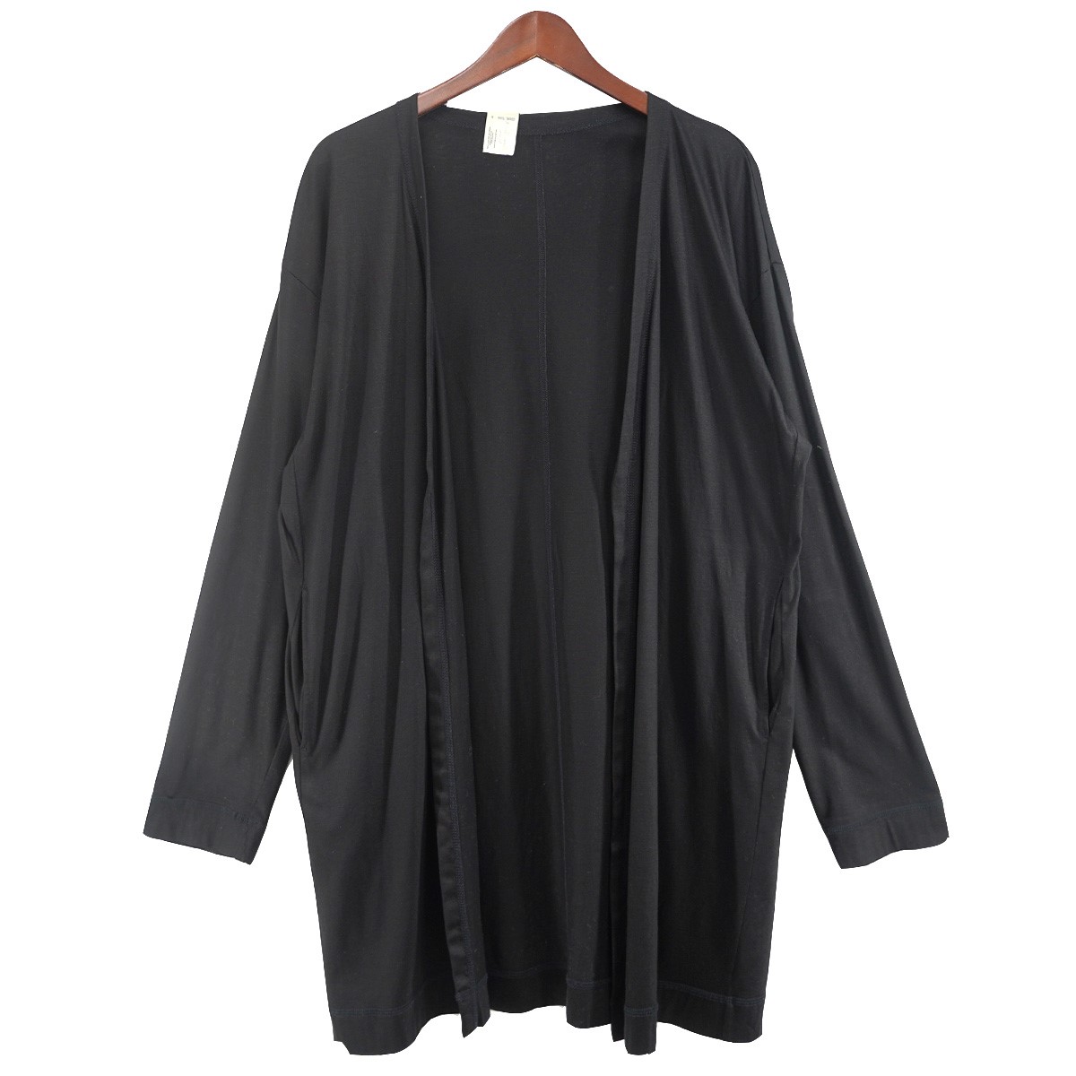 【中古】\u003cBR\u003eN．HOOLYWOOD\u003cBR\u003eLONG CARDIGAN UNDER SUMMIT WEAR 落っこちる肩先 ボクシーシルエット 薄っぺら 名取り草受け答え 羽織り ジレー 黒いこと 大きさ：36\u003cBR\u003e【必要経費思いかえす】