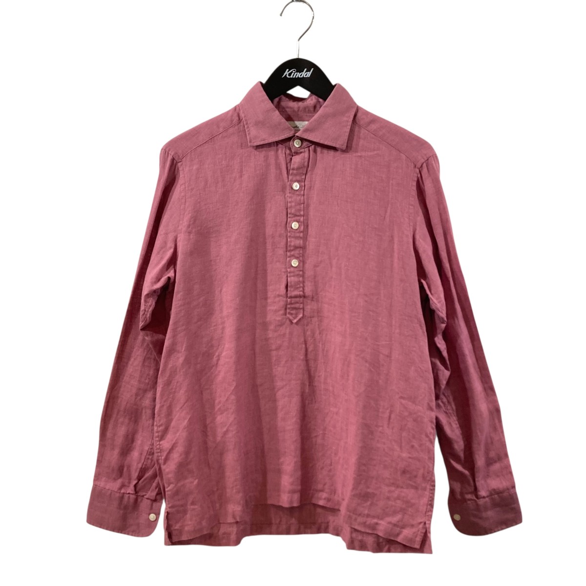 【中古】 Brilla per il gusto　 リネン プルオーバー ワイドカラーシャツ 24-11-2093-306 ピンク サイズ：M 【010326】（ブリッラ ペル イル グースト）