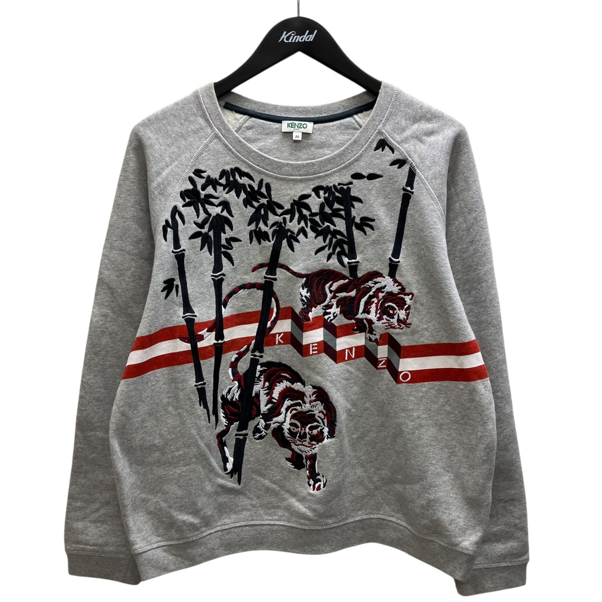 【中古】\u003cBR\u003eKENZO\u003cBR\u003e向こう正面ロゴタイプ刺しゅう汗水 薄墨色 大きさ：M\u003cBR\u003e【通貨価値思いなおす】