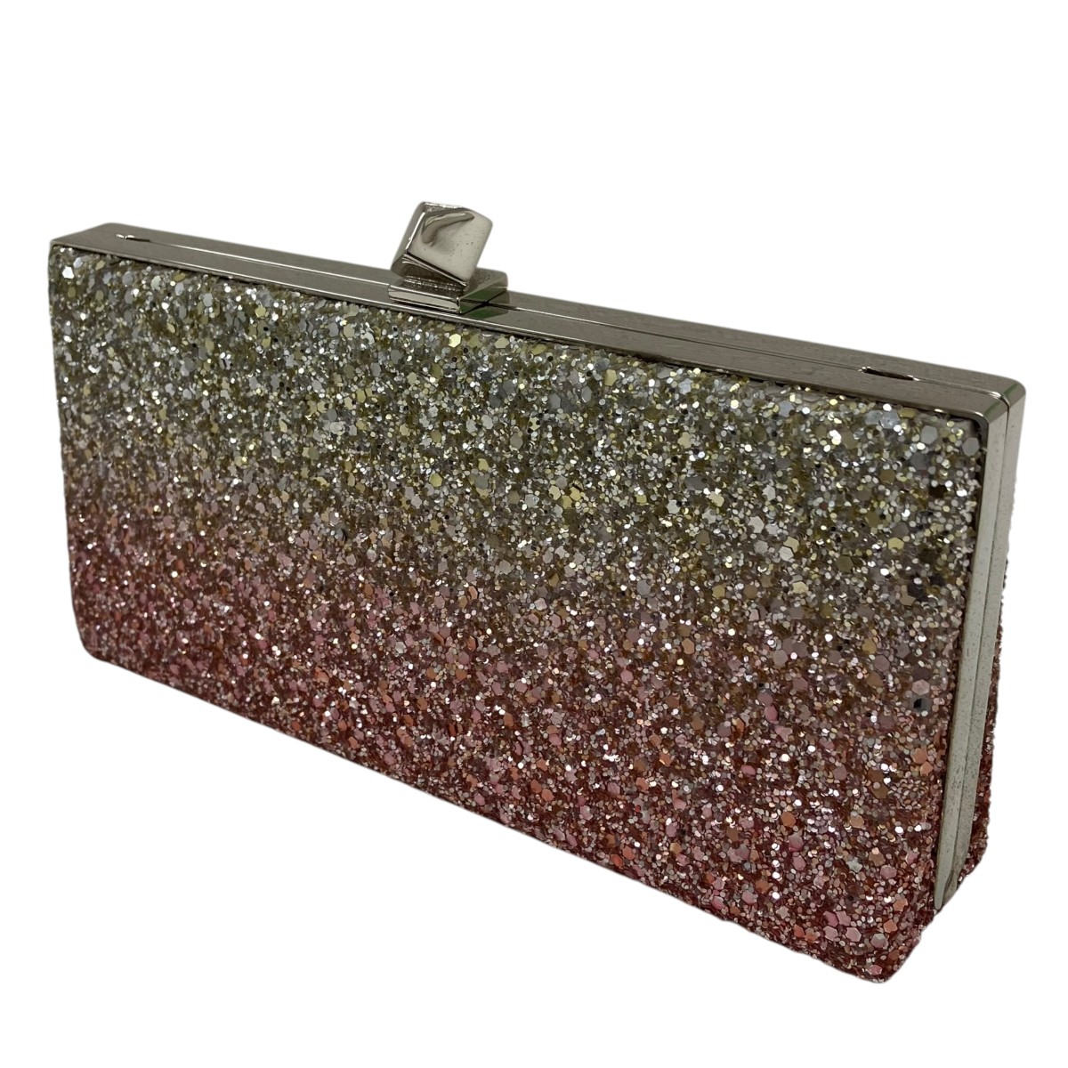【中古】JIMMY CHOO グリッターショルダーバッグ ピンクベージュ 【020326】（ジミーチュウ）
