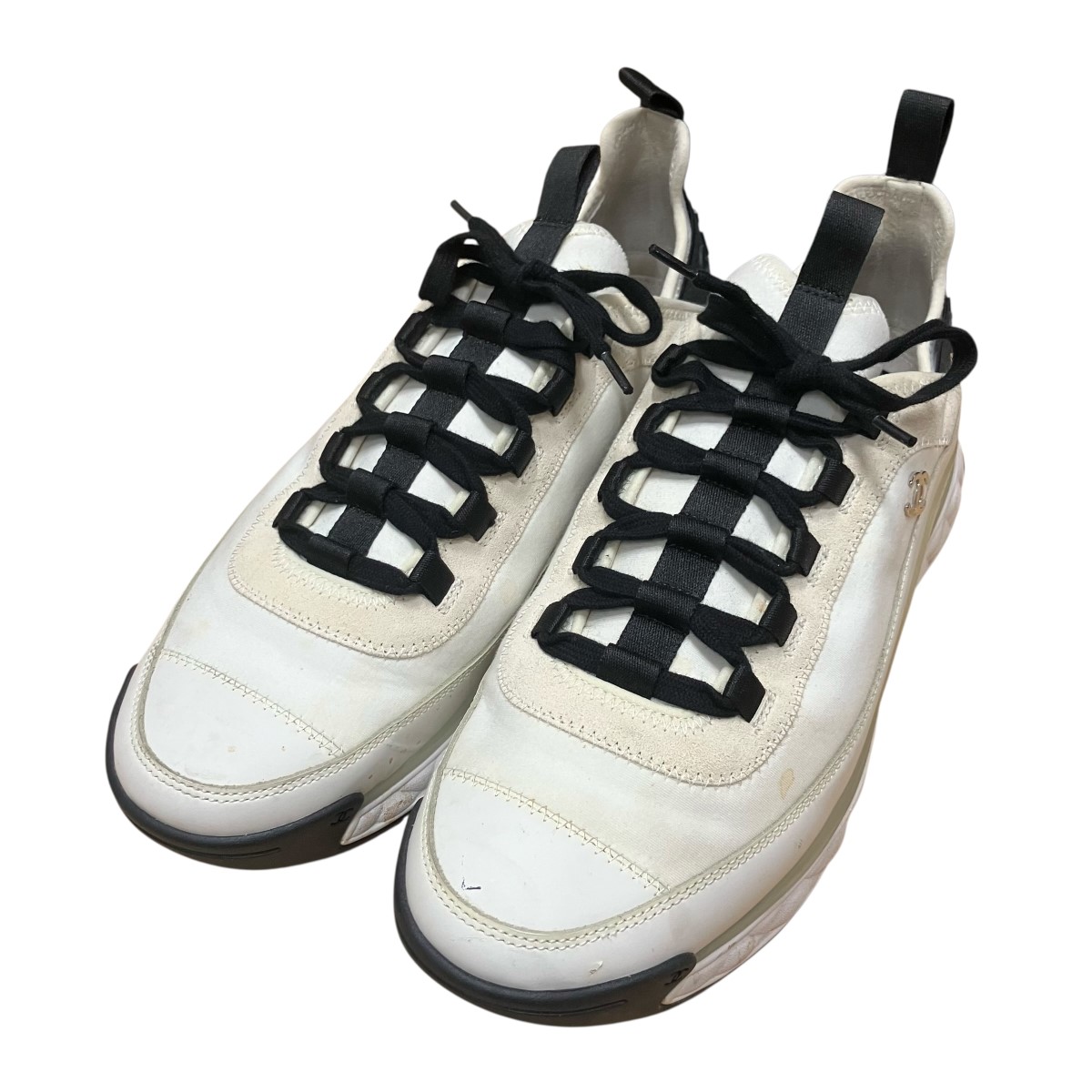 【中古】CHANEL ココマークローカットスニーカー アイボリー サイズ：43 【020326】（シャネル）