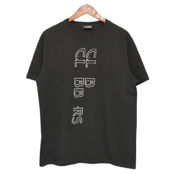 【中古】RAF SIMONS 2019SS Clubbers Print T Shirt 刷り上げるプルオーバー 191．112 黒いこと 大きさ：M 【020326】（ラフシモンズ）