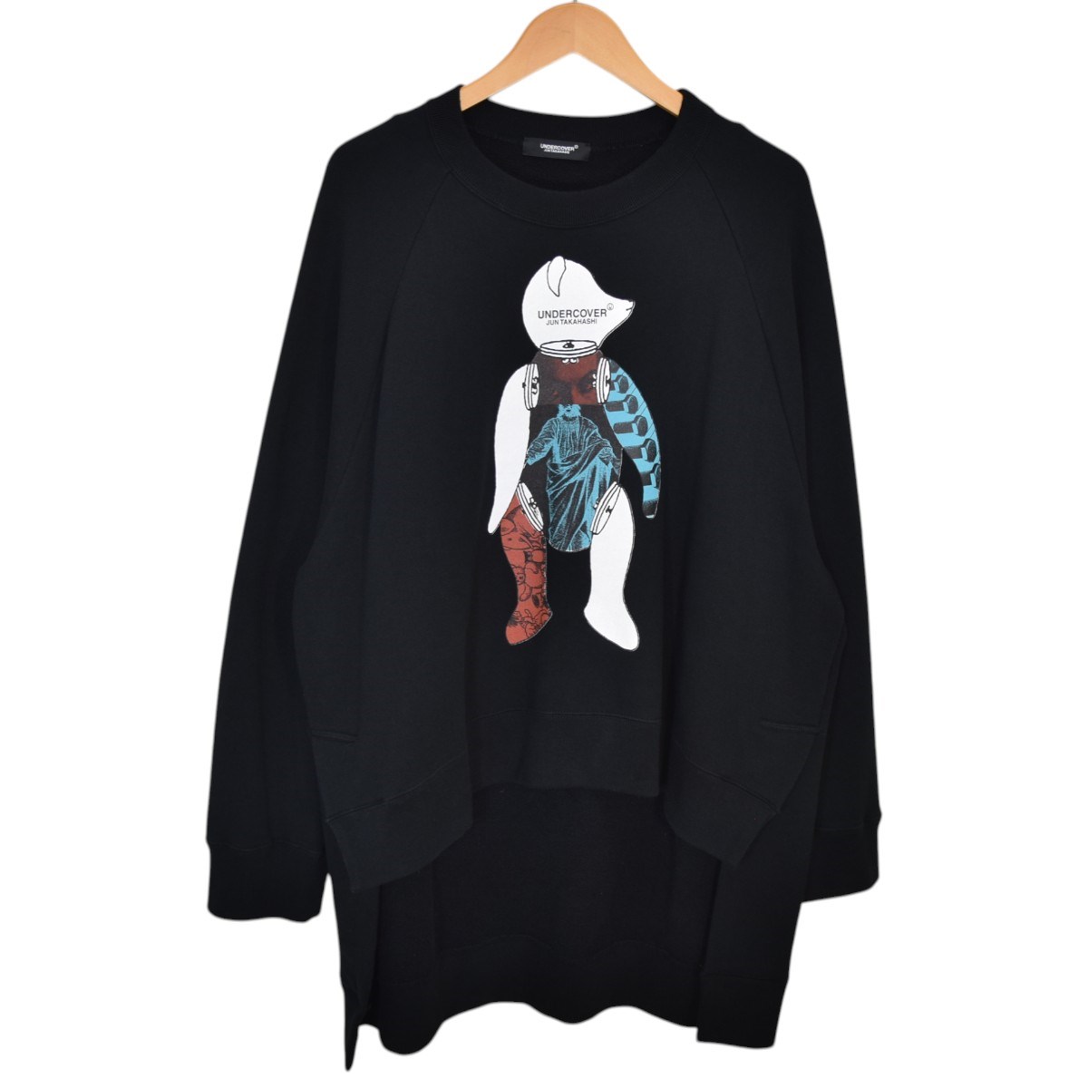 【中古】 UNDERCOVER　 バックロングクルーネックスウェット 2025AW UC2E1894-2 ブラック サイズ：1 【020326】（アンダーカバー）