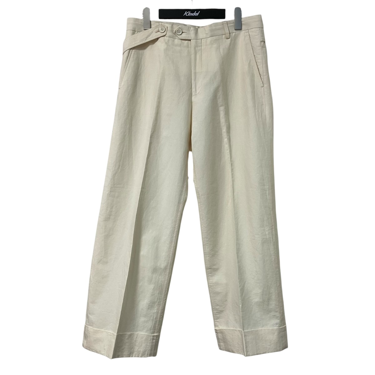 【中古】DRIES VAN NOTEN ストレートタックパンツ 象牙色 大きさ：46 【070426】（ドリスヴァンノッテン）