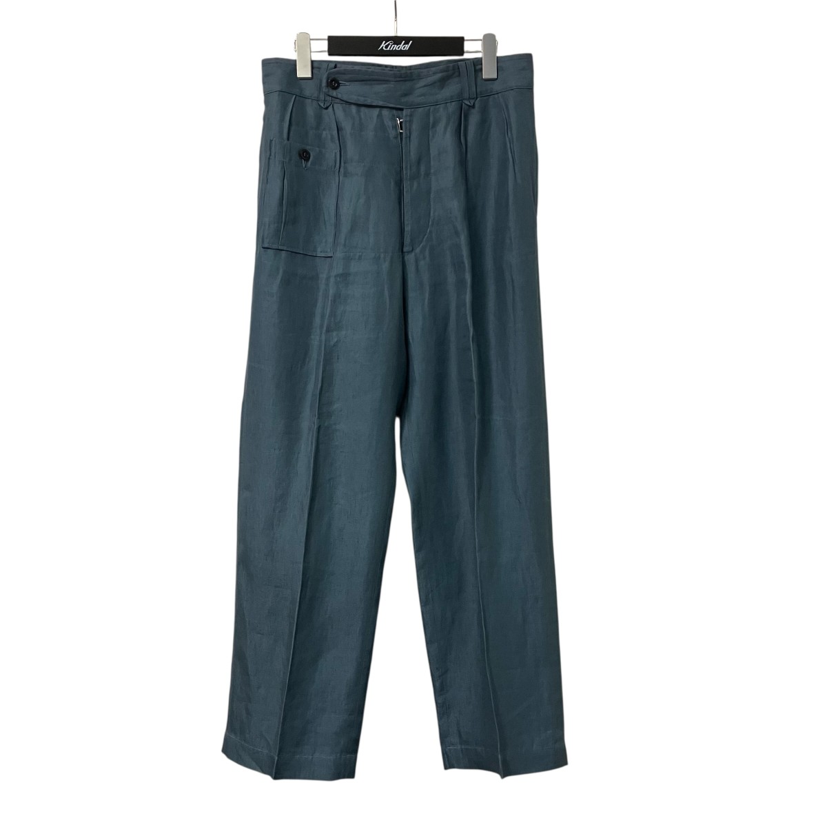 【中古】 Maison Margiela　 21SS ストレートタックパンツ S50KA0549 S53786 スカイブルー サイズ：48 【070426】（メゾンマルジェラ）