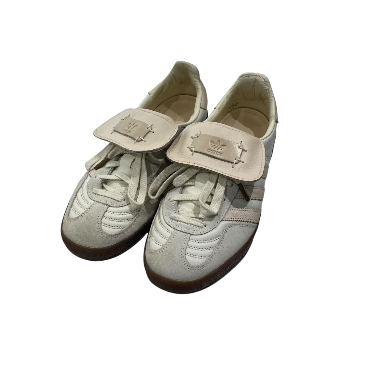 【中古】 Adidas×Foot Industr　 Gazelle Indoor スニーカー IG1896 ホワイト×ベージュ サイズ：26.0cm 【030326】（アディダス）