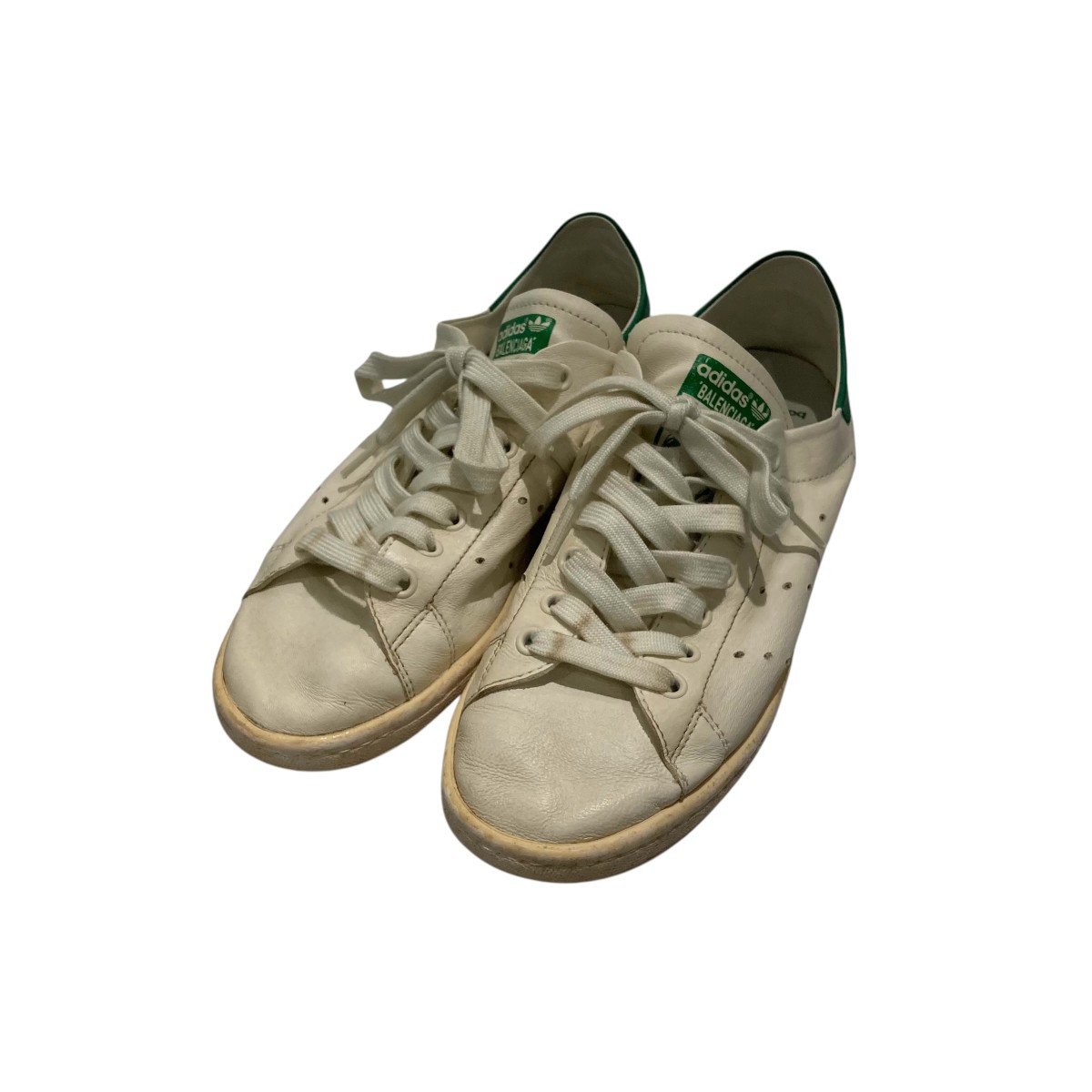 【中古】 BALENCIAGA×adidas　 STAN SMITH スニーカー 721836 ホワイト×グリーン サイズ：24.0cm 【030326】（バレンシアガ×アディダス）