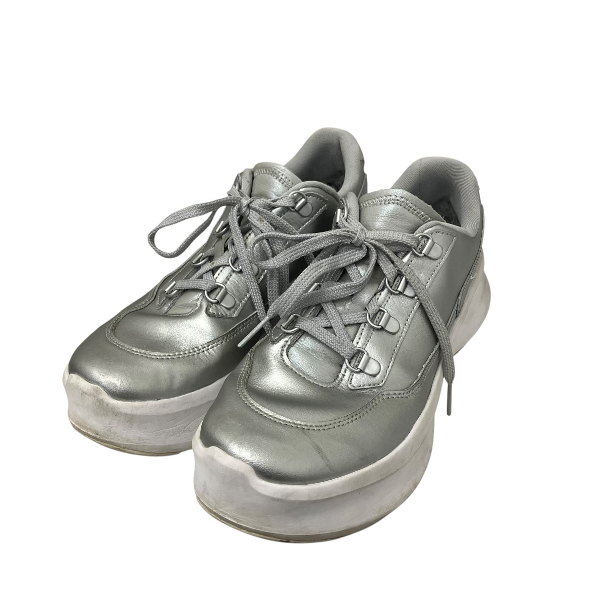 【中古】 COMME des GARCONS×SALOMON　 プラットフォームスニーカー シルバー×ホワイト サイズ：26.0cm 【030326】（コムデギャルソン×サロモン）
