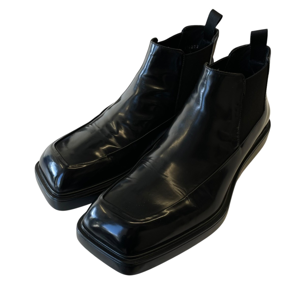 【中古】 PRADA　 Brushed Leather Chelsea Boots サイドゴアレザーブーツ 2TG222 ブラック サイズ：9 【040326】（プラダ） 46,596円