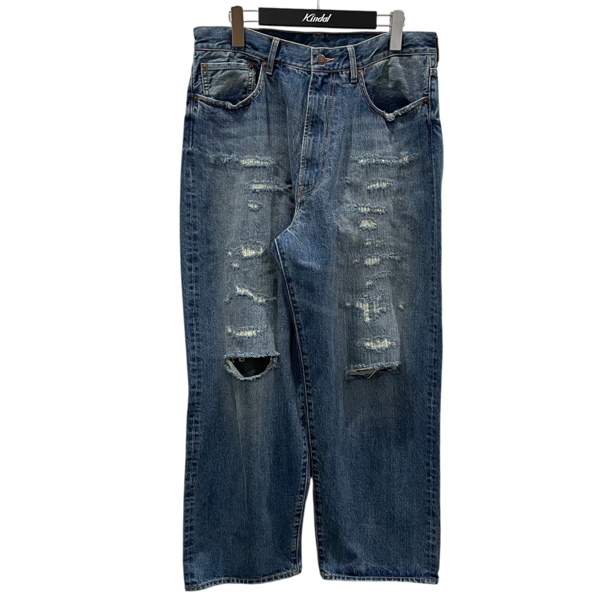 【中古】 BEAMS　 26SS 加工デニムパンツ 5 Pockets Damage Denim Pants 11-21-1640-791 インディゴ サイズ：M 【030326】（ビームス）