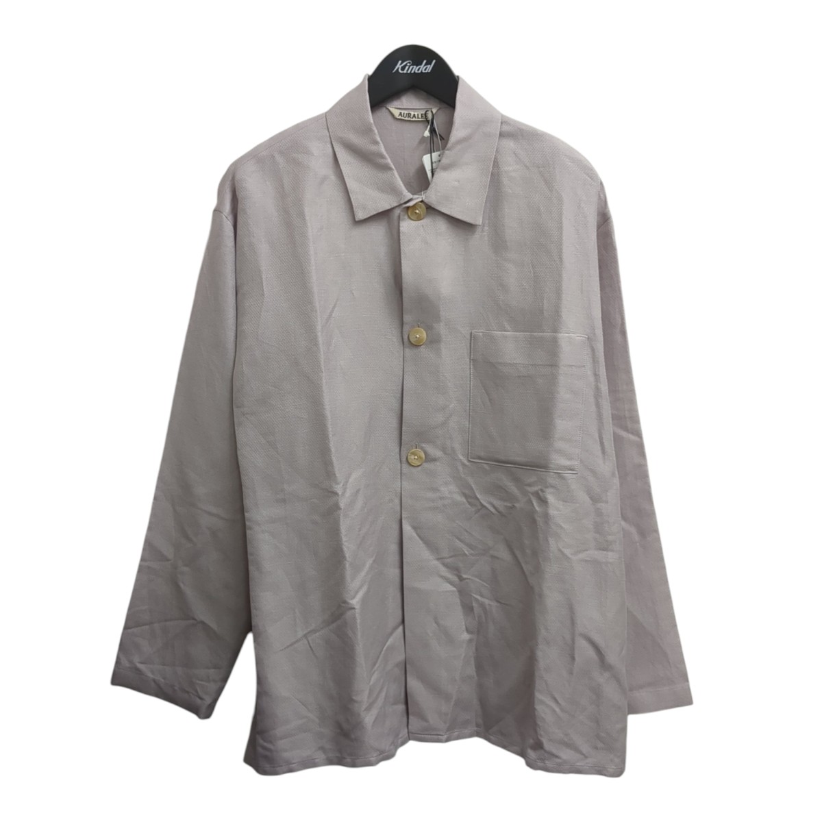 【中古】 AURALEE　 21SS シャツ A21SS01SD パープル サイズ：3 【040326】（オーラリー）