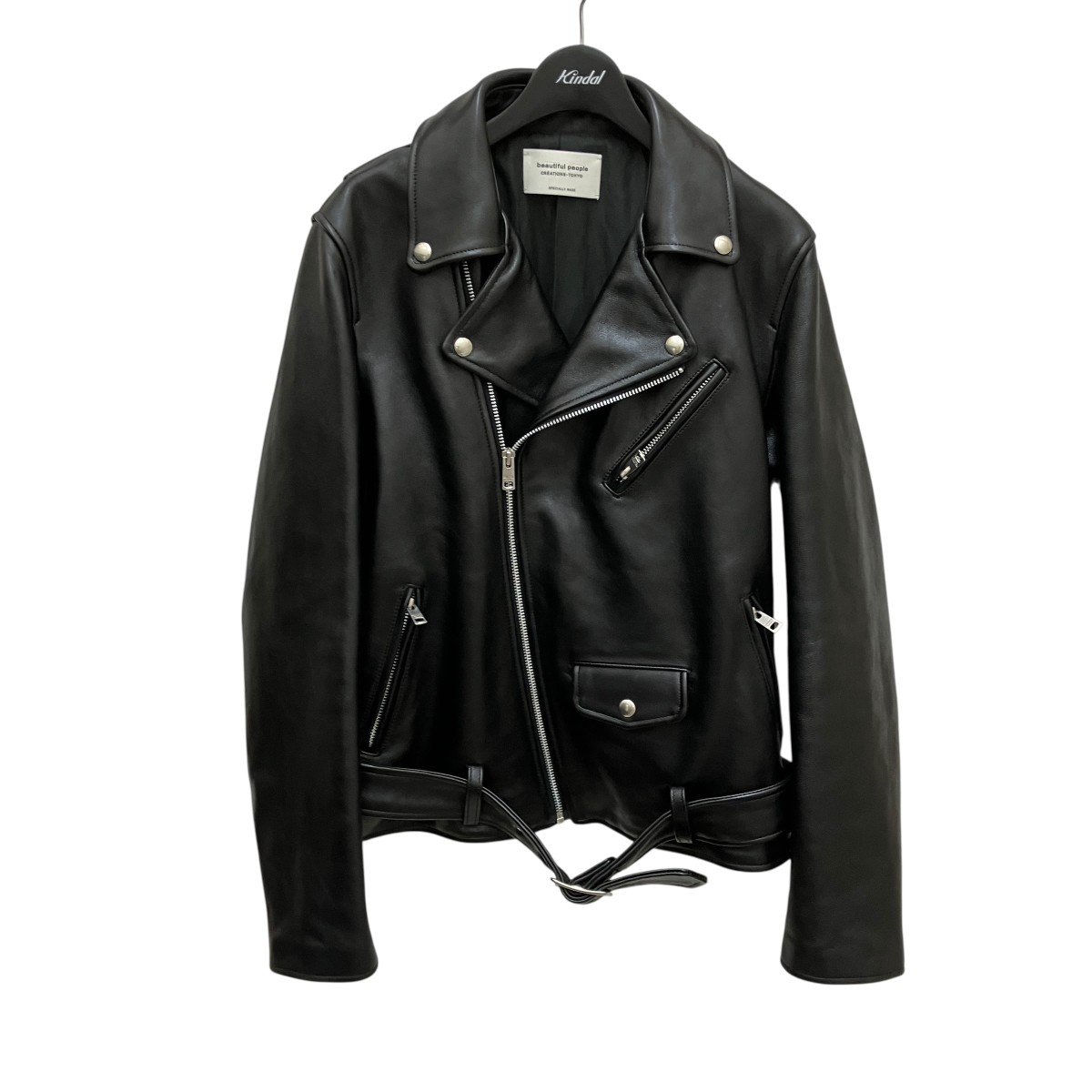 【中古】 beautiful people vintage leather THE a riders jacket レザーライダースジャケット 1001402821 ブラック サイズ：190 【価格見直し】