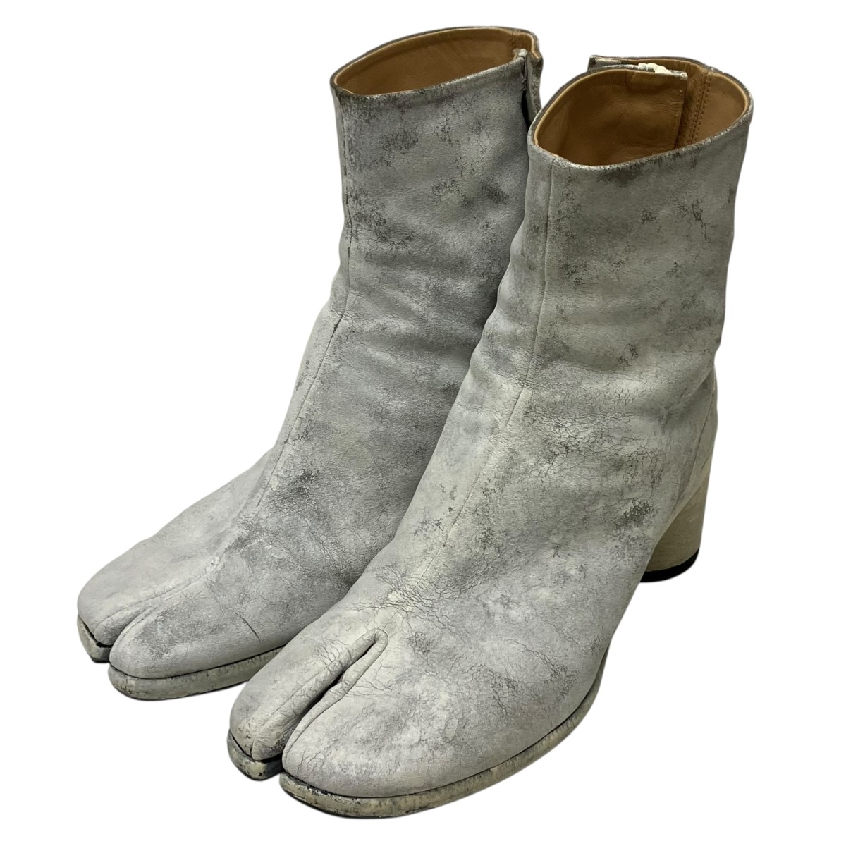 【中古】 Maison Margiela　 ペンキ加工足袋ブーツ ホワイト サイズ：41 【040326】（メゾンマルジェラ） 154,660円