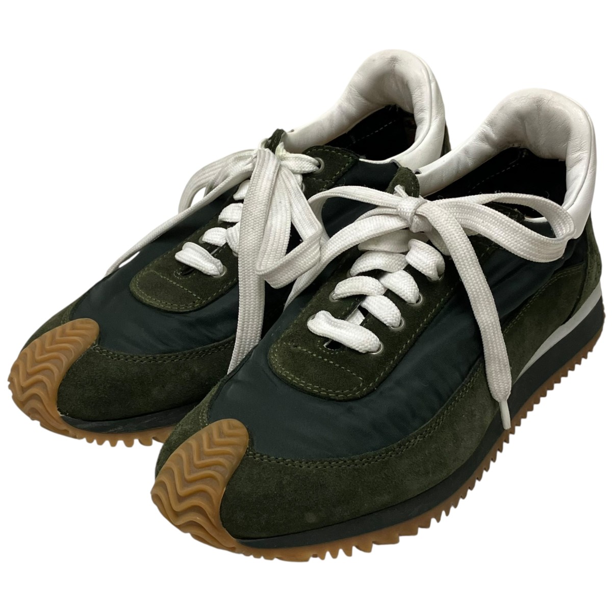 【中古】 LOEWE　 FLOW RUNNER ローカットスニーカー グリーン サイズ：37 【040326】（ロエベ）