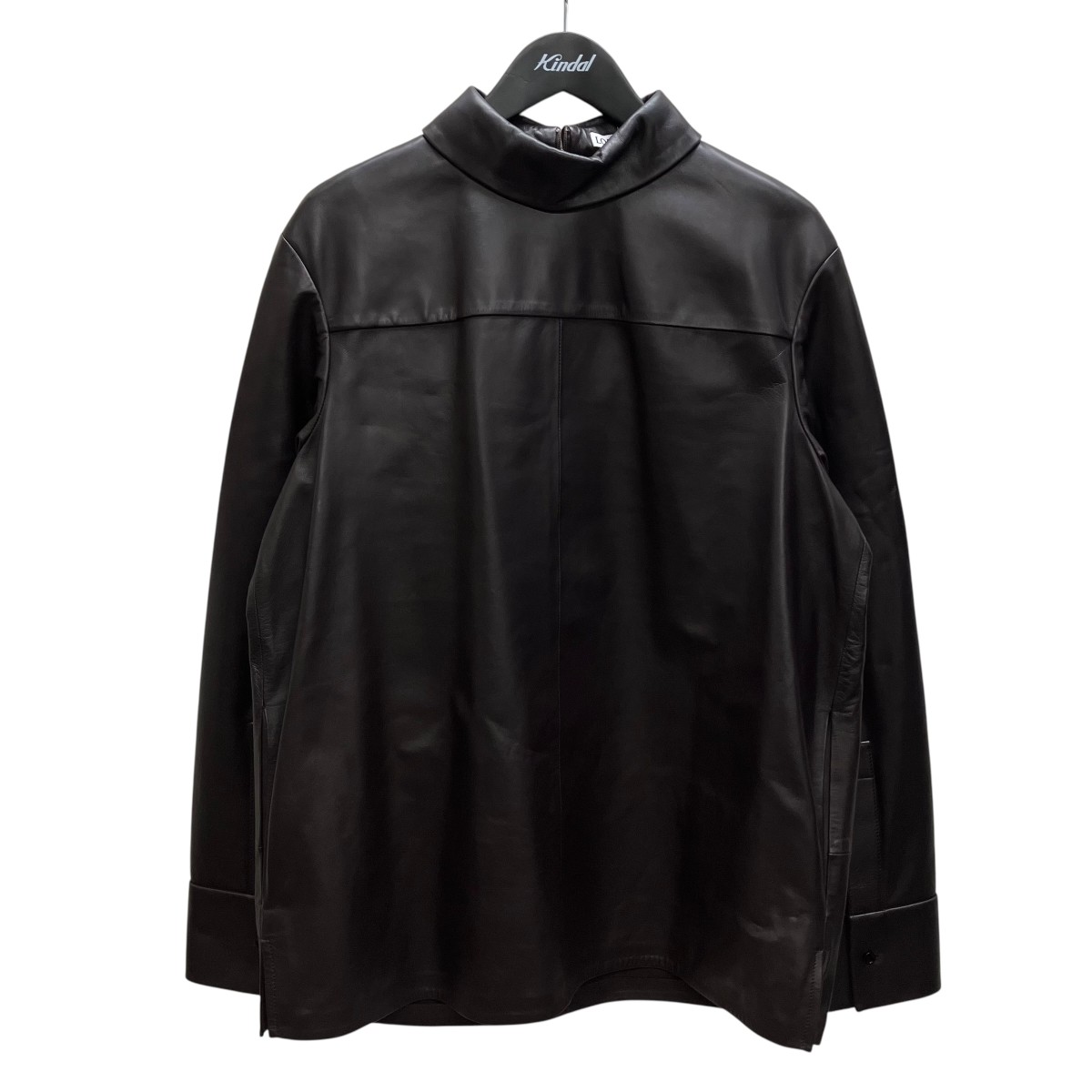 【中古】LOEWEBack to front shirt in nappa lambskin ラムスキンシャツ ブラウン サイズ：34【価格見直し】｜ブランド古着のカインドオル