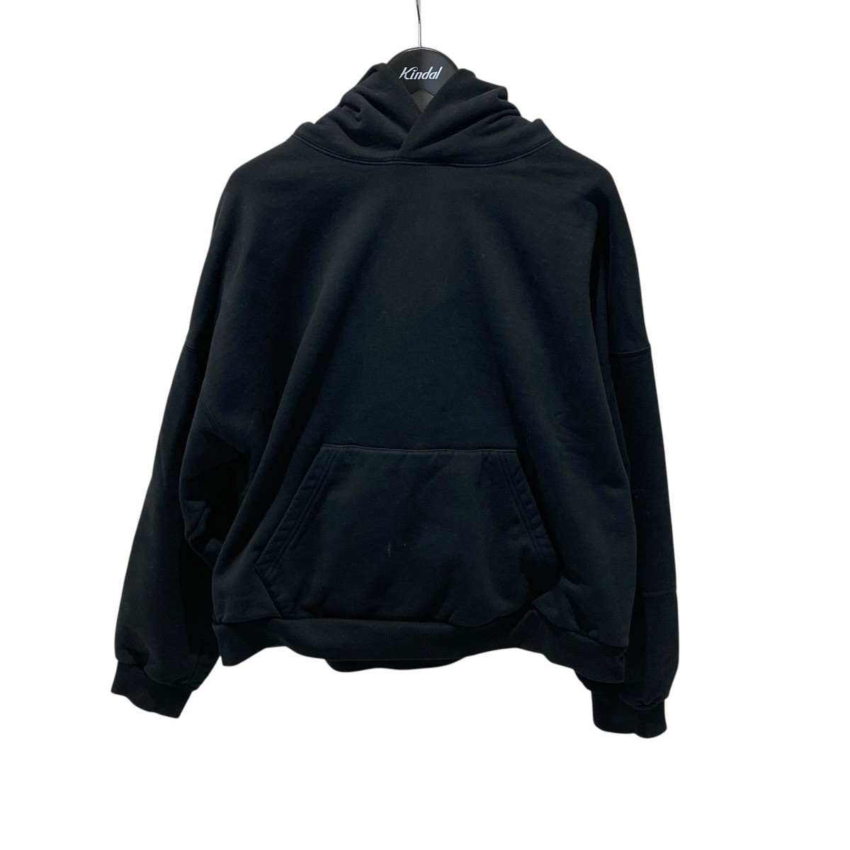 【中古】 BALENCIAGA 23SS GORE-TEX ケアラベルバックプリントフーディ プルオーバーパーカー ブラック サイズ：L 【価格見直し】