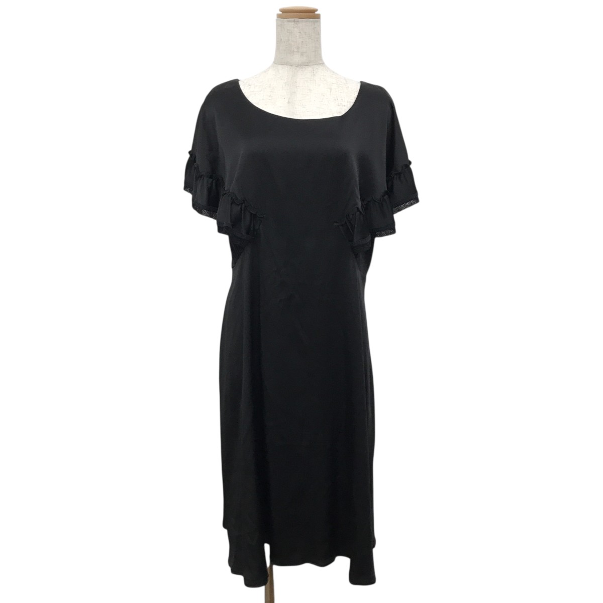 【中古】 MIU MIU デザインワンピース C2725 00009 ブラック サイズ:42 【040326】(ミュウミュウ)
