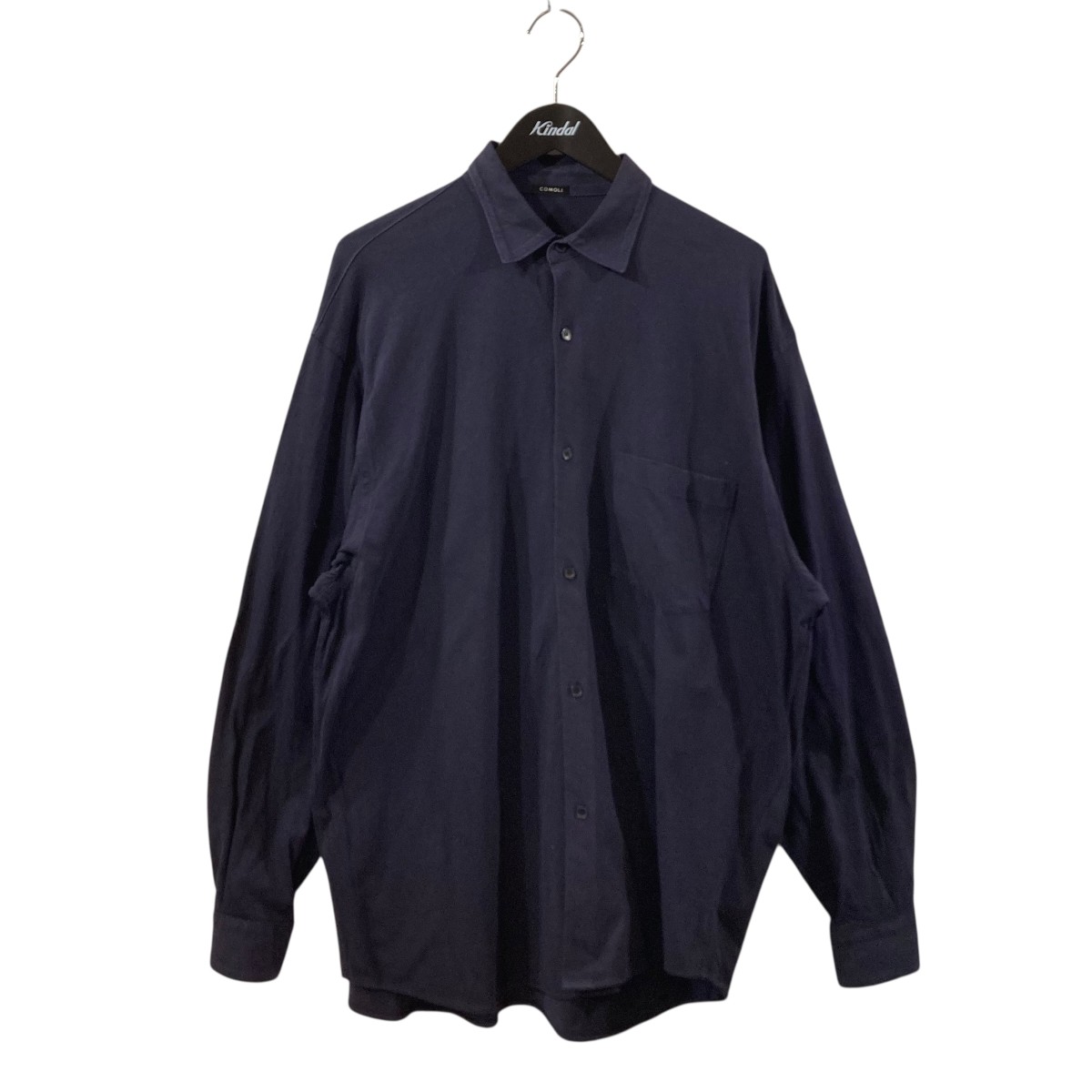 【中古】<br>COMOLI<br>ジャージコモリシャツ X01-05016 ネイビー サイズ：2<br>【価格見直し】