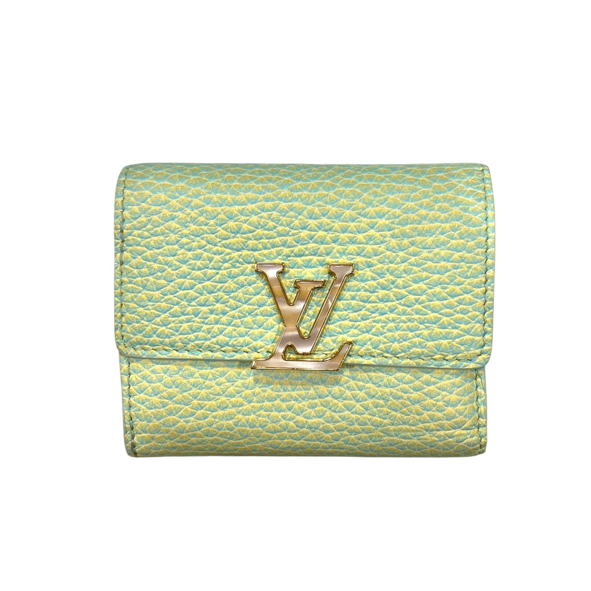 【中古】 LOUIS VUITTON トリヨン ポルトフォイユカプシーヌ XS 3つ折り財布 M81528 グリーン 【価格見直し】