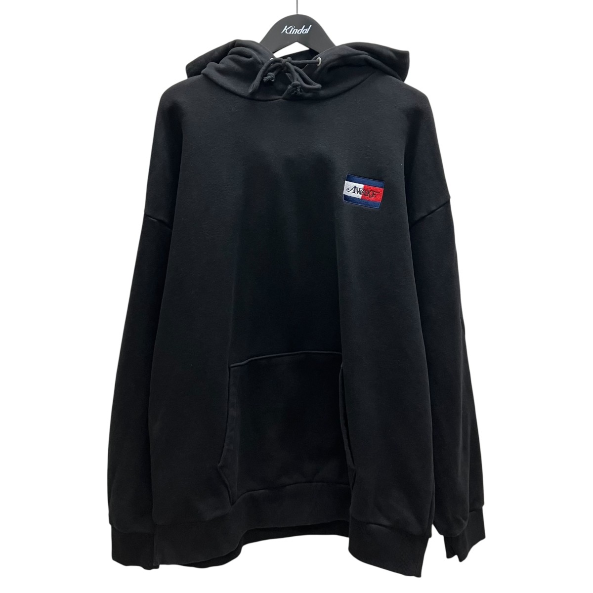 【中古】\u003cBR\u003eAWAKE×TOMMY\u003cBR\u003e23AW CREST HOODIE 縫いパーカー 黒いこと 大きさ：L\u003cBR\u003e【通貨価値思いなおす】