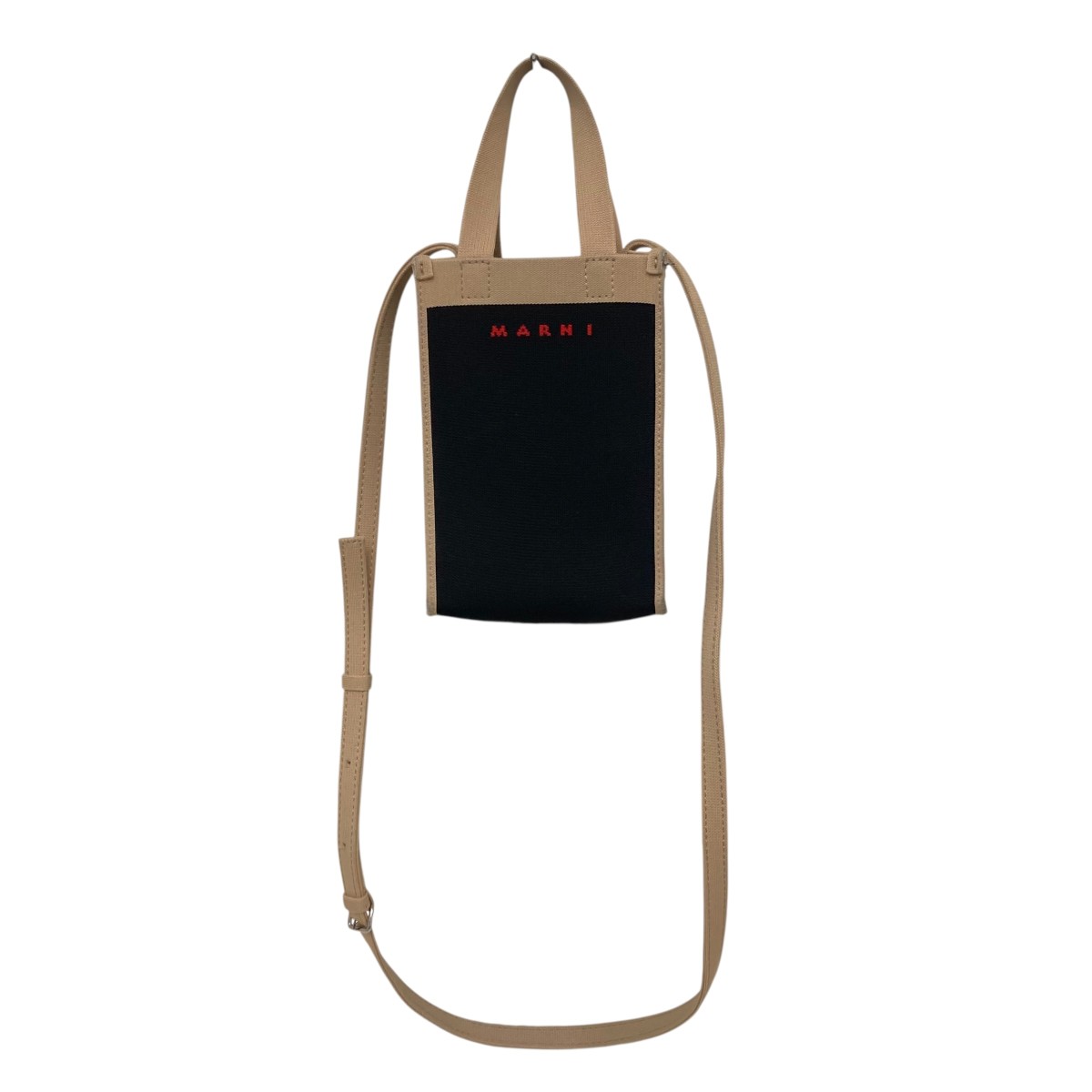 【中古】 MARNI　 CROSSBODY MINI ショルダーバッグ SBMQ0067A0 ブラック×ベージュ 【050326】（マルニ）