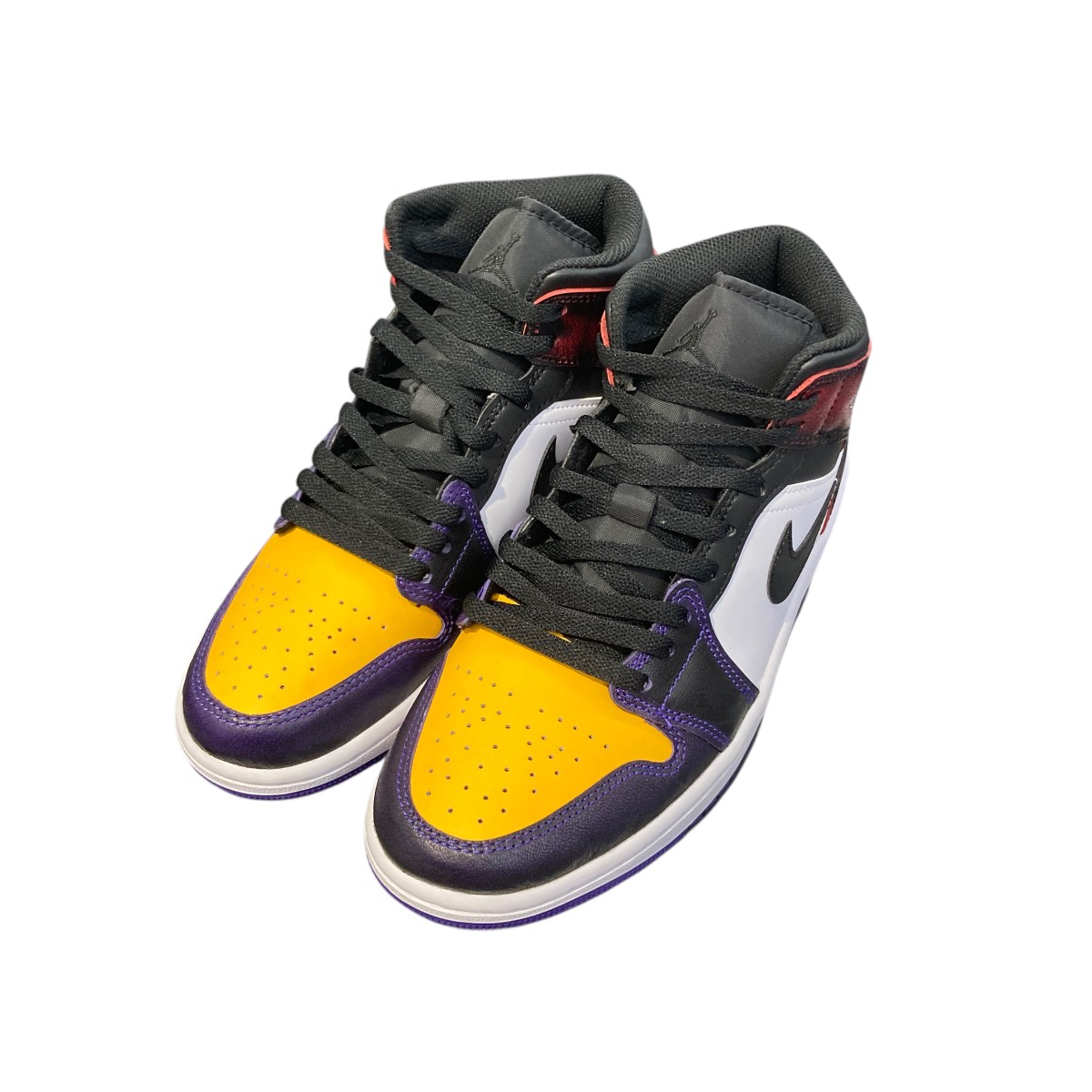 【中古】 NIKE　 26SS JORDAN BRAND AIR JORDAN 1 MID SE TRUE RED BLACK-WHITE-COURT PURPLE ハイカットスニーカー IQ9383-611 パープル×レッド サイズ：25.5cm 【050326】（ナイキ）