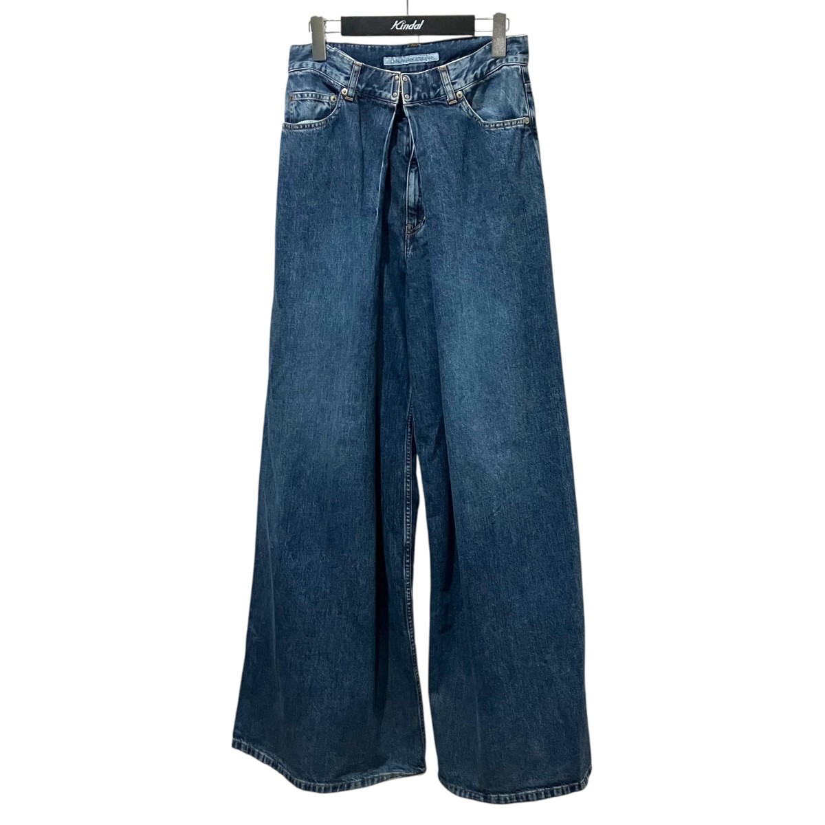 【中古】 JOHN LAWRENCE SULLIVAN　 【super wide pants】 スーパーワイドデニムパンツ JLS-02-23 インディゴ サイズ：46 【050326】（ジョンローレンスサリバン）