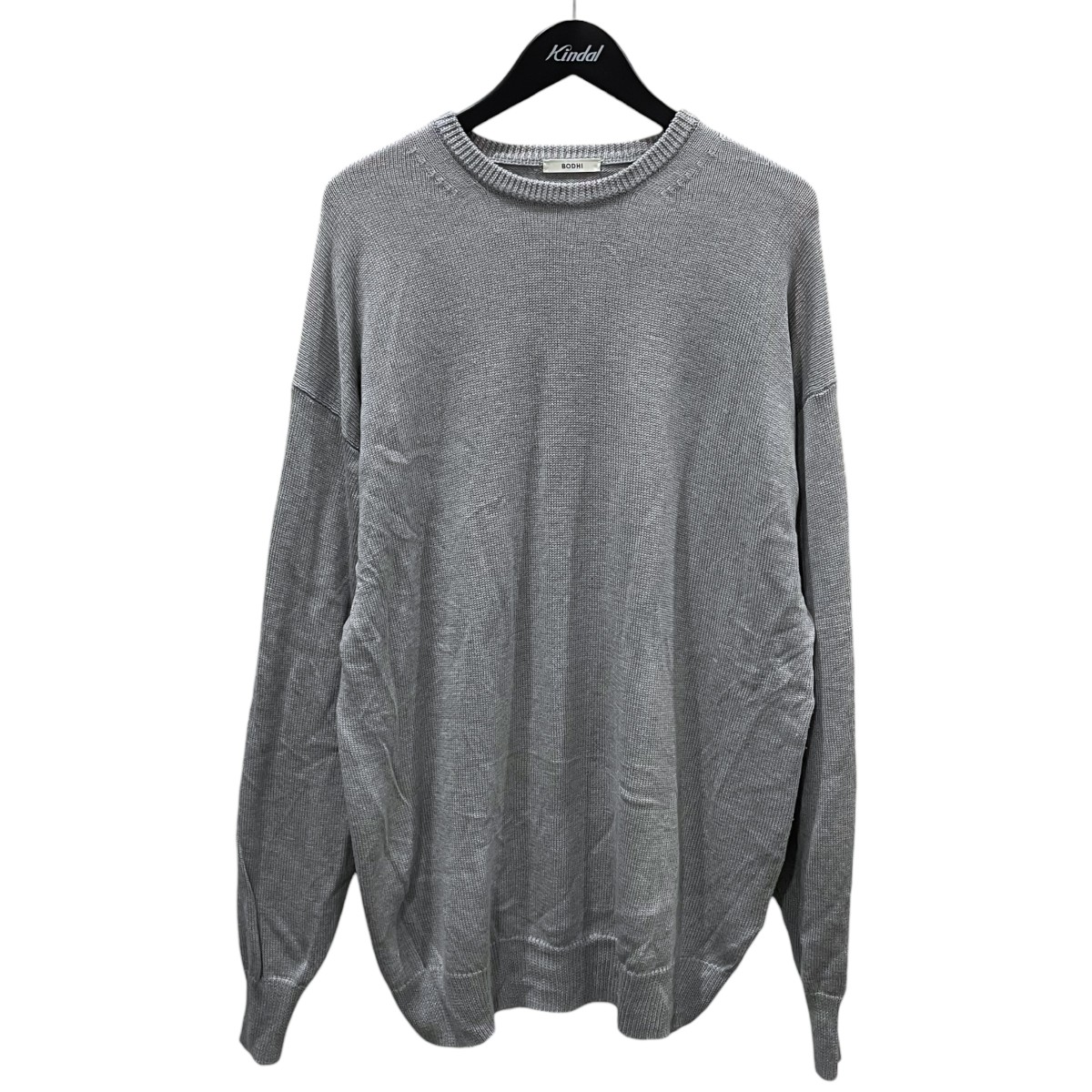 【中古】BODHI 26SS シルクカシミヤニットセーター COMFY ／ SILK CASHMERE CREW KNIT BD26SS-SC001 ともし火薄墨色 大きさ：4 【270626】（ボーディ）