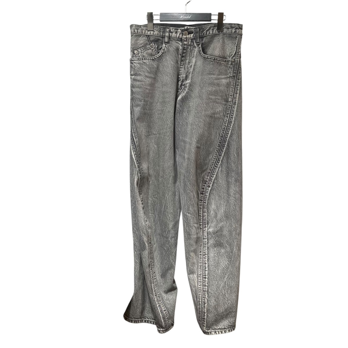 【中古】 NVRFRGT　 ツイストデニムパンツ EXST251P03 グレー サイズ：1 【050326】（ネバーフォーゲット）