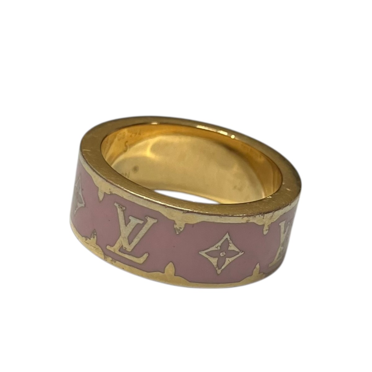 【中古】 LOUIS VUITTON　 ナノ グラム エナメルリング ピンク サイズ：10号 【060326】（ルイヴィトン）