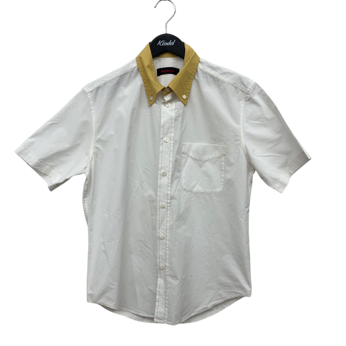 【中古】 CABaN　 半袖シャツ 59-05-91-05005 ホワイト×イエロー サイズ：M 【070326】（キャバン）