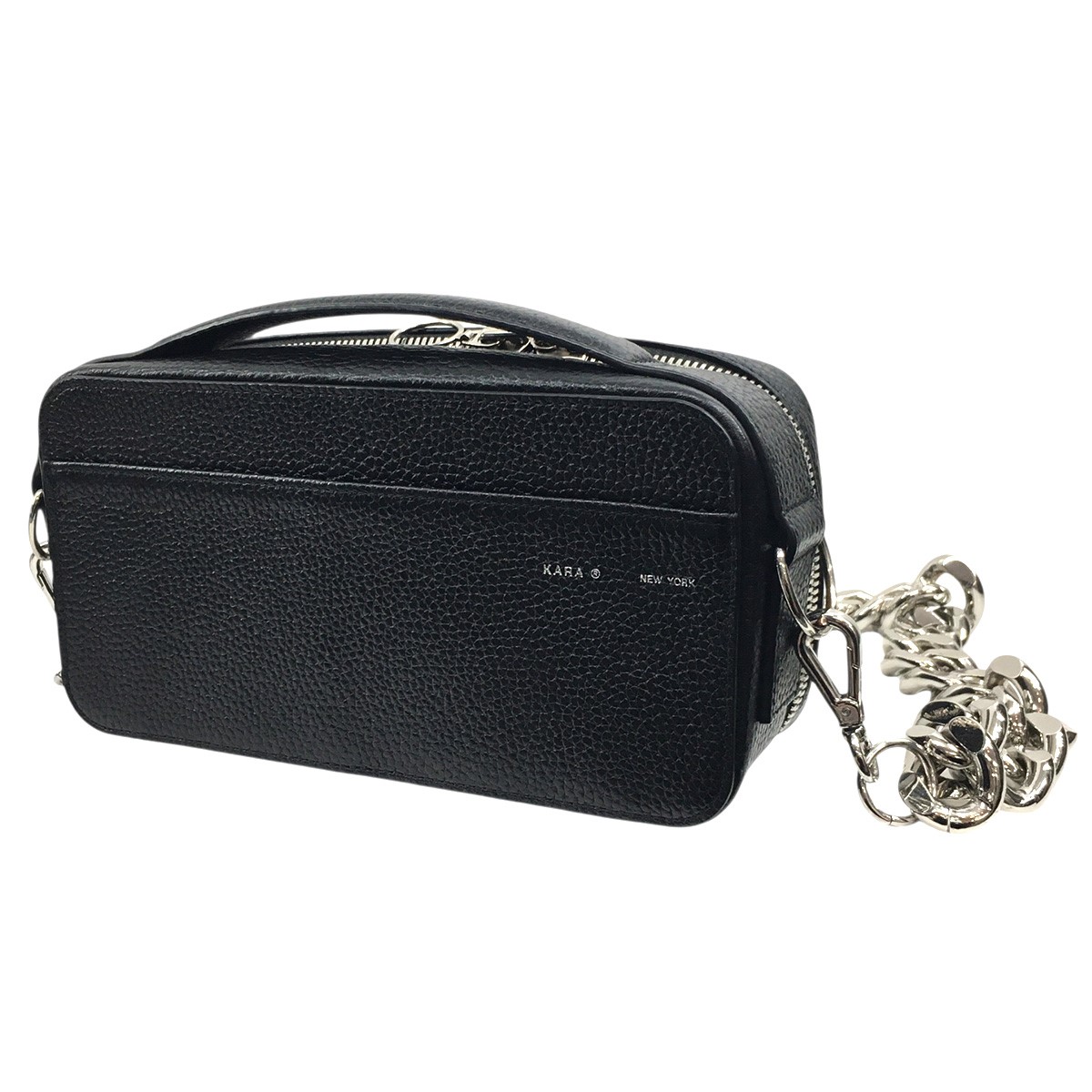 【中古】\u003cBR\u003eKARA\u003cBR\u003eChain Doppkit チェーン・ドップキット ロゴタイプ なめし革 肩先 御徒面子 鞄 黒いこと\u003cBR\u003e【通貨価値思いなおす】