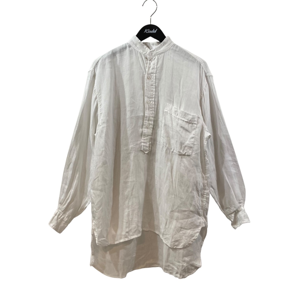 【中古】 COMOLI リネンWクロス プルオーバーシャツ V01-02018 ホワイト サイズ：1 【価格見直し】