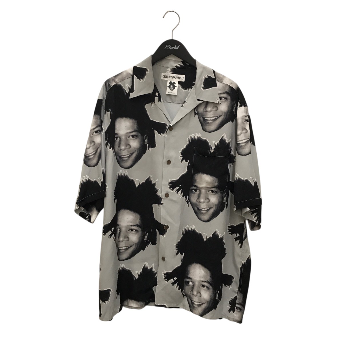 【中古】 WACKO MARIA　 JEAN-MICHEL BASQUIAT HAWAIIAN SHIRT TYPE-1 半袖シャツ グレー サイズ：XXL 【060326】（ワコマリア）