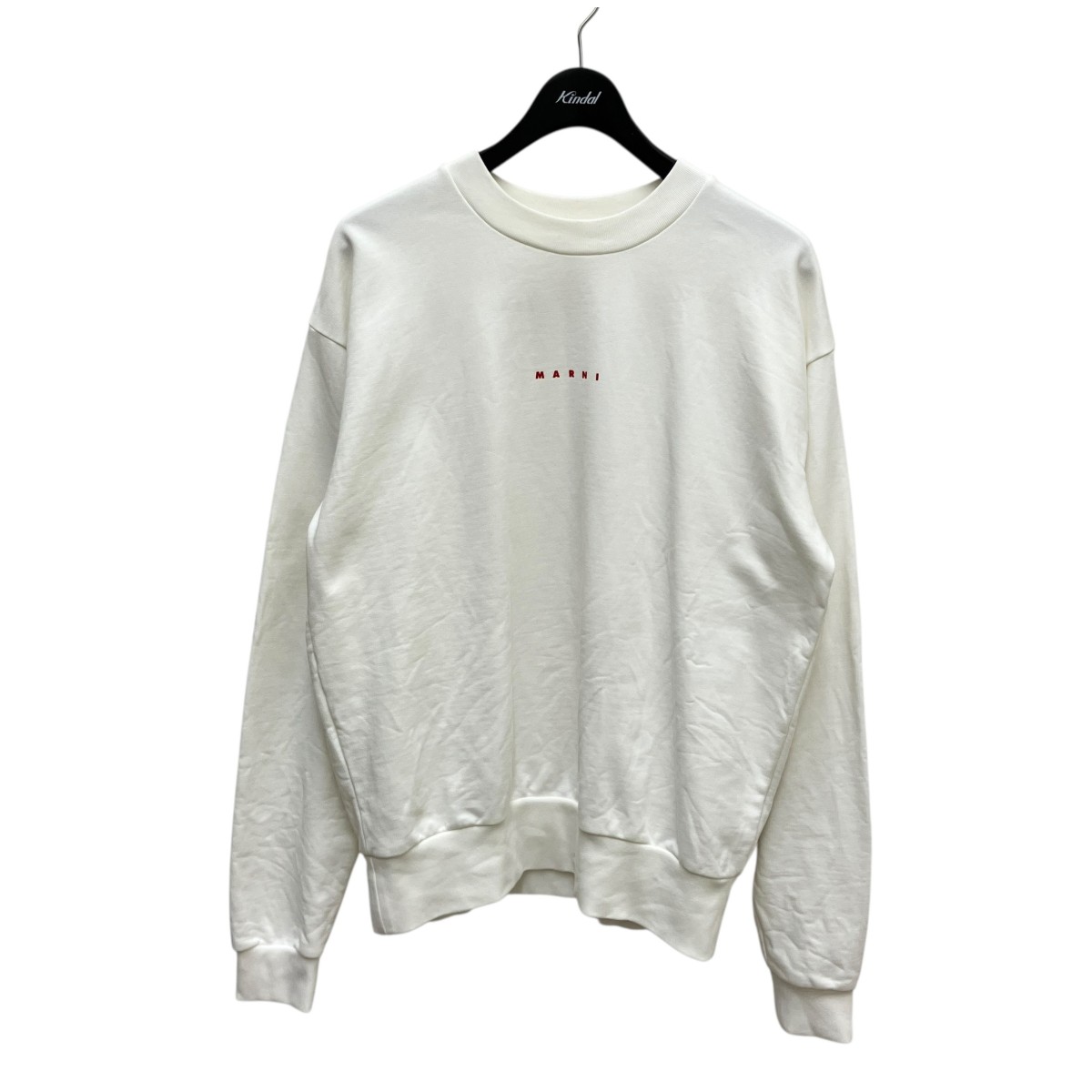 【中古】 MARNI　 23SS コットンクルーネックコンパクトロゴスウェット FUMU0074P9 USCU87 ホワイト サイズ：46 【070326】（マルニ）