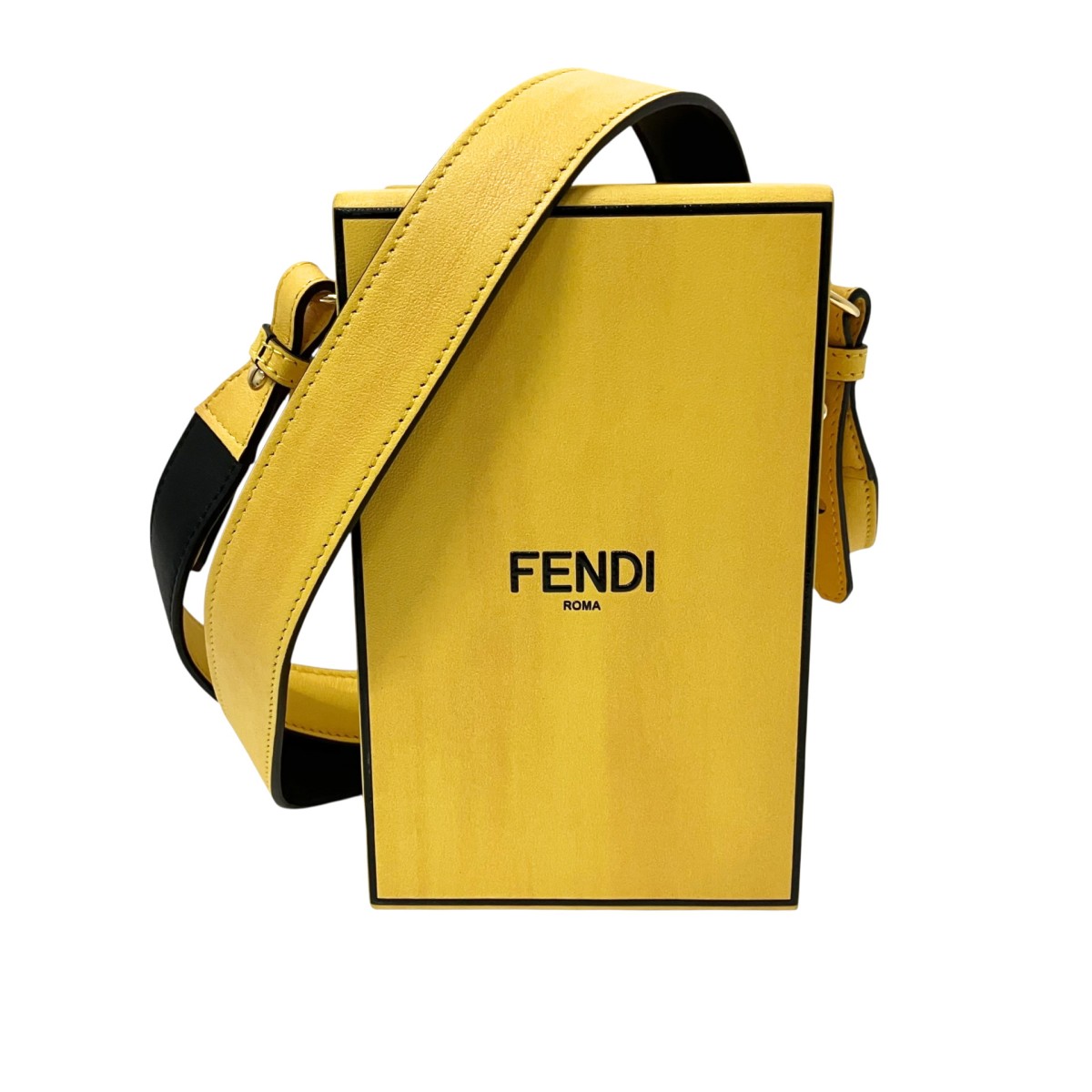 【中古】FENDI ボックス席ショルダーバッグ 7VA519 自動データ処理6 黄色 【070326】（フェンディ）