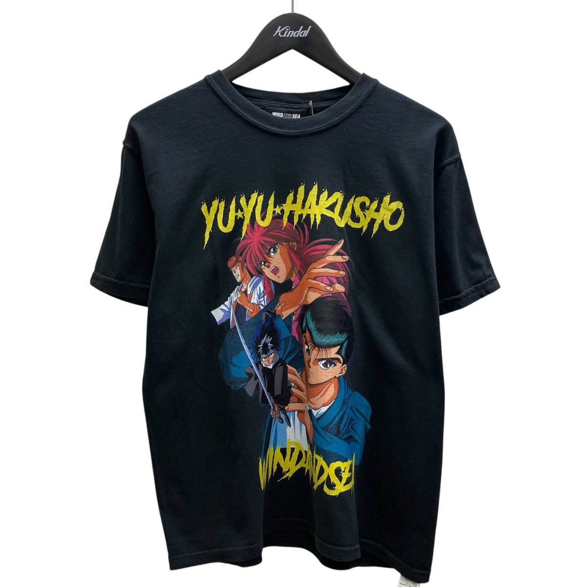 【中古】 WIND AND SEA　 幽遊白書プリントTシャツ ブラック サイズ：M 【070326】（ウィンダンシー）