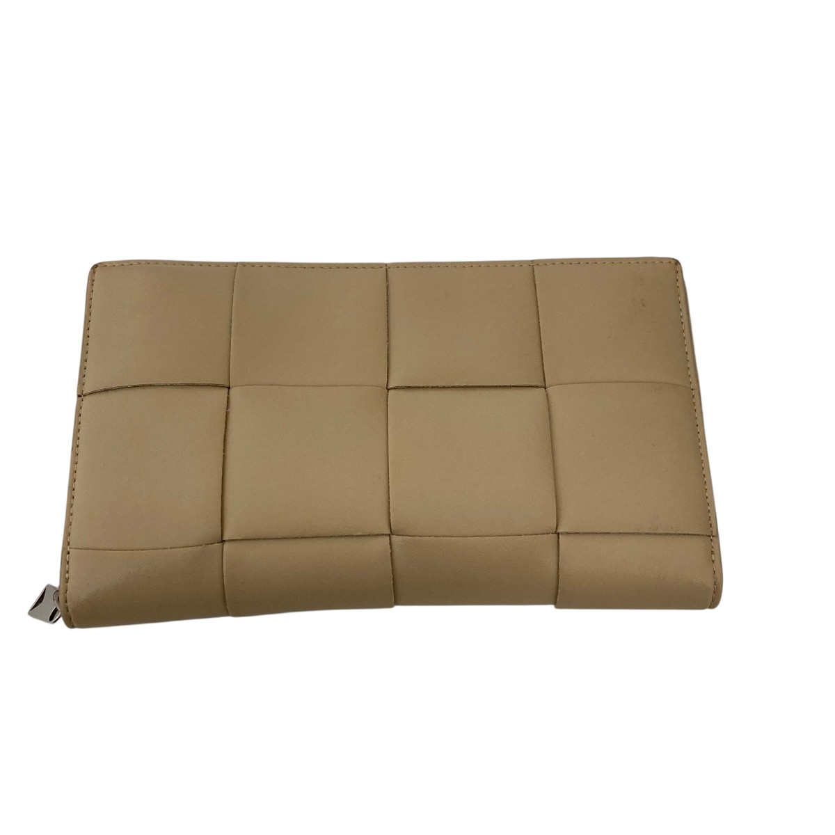 【中古】BOTTEGA VENETA マキシイントレチャート カセットジップアラウンド 長紙入れ ベージュ 【070326】（ボッテガヴェネタ）