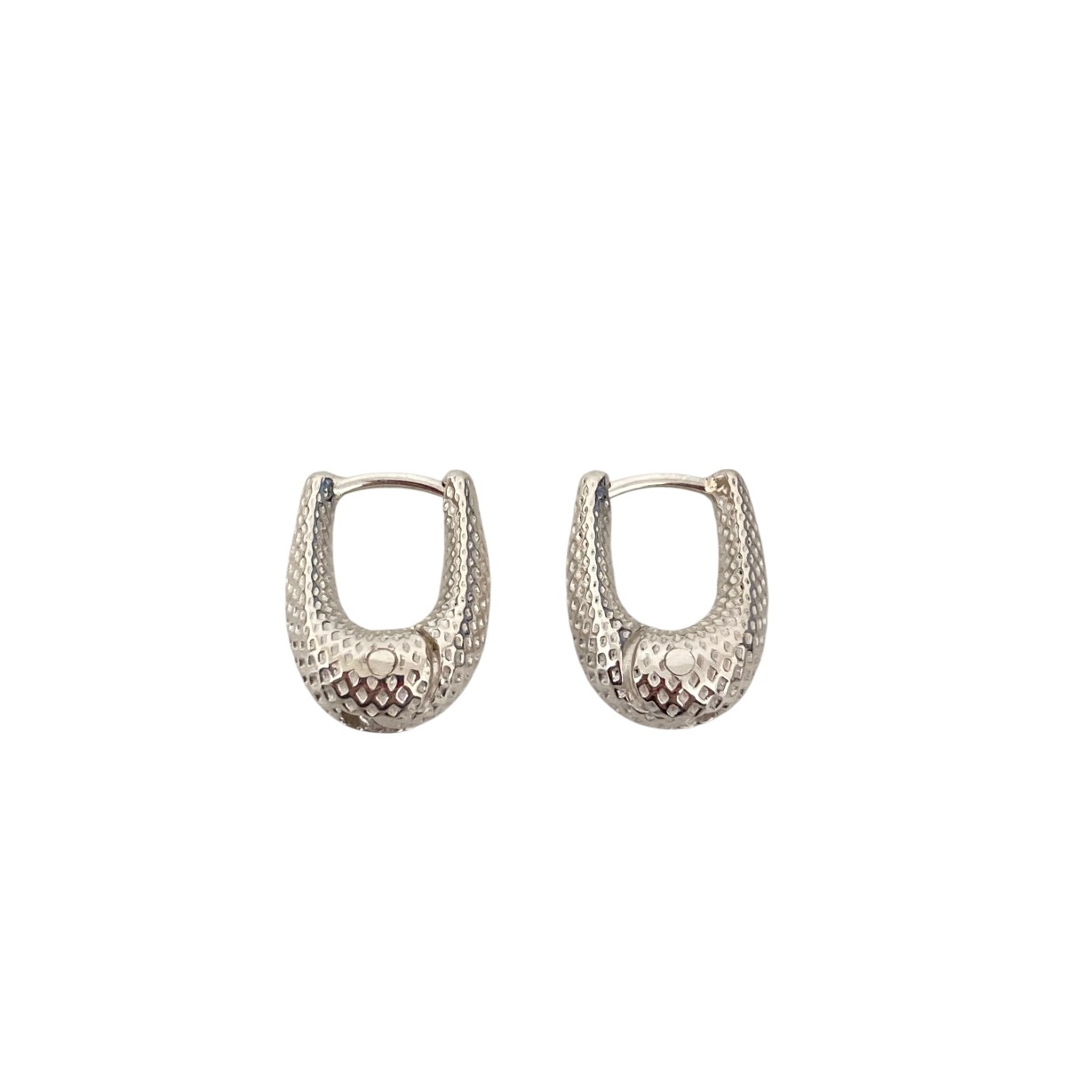【中古】 R．ALAGAN　 TINY DOT THIN HOOPS ピアス シルバー 【070326】（ララガン）