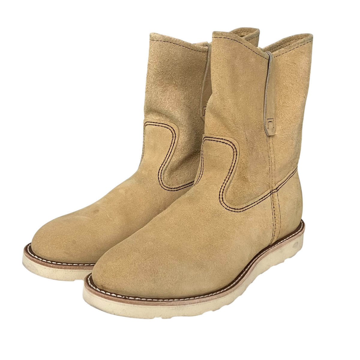 【中古】<br>RED WING<br>9-INCH PECOSラフアウト ペコスブーツ 8168 ベージュ サイズ：27.5cm<br>【価格見直し】